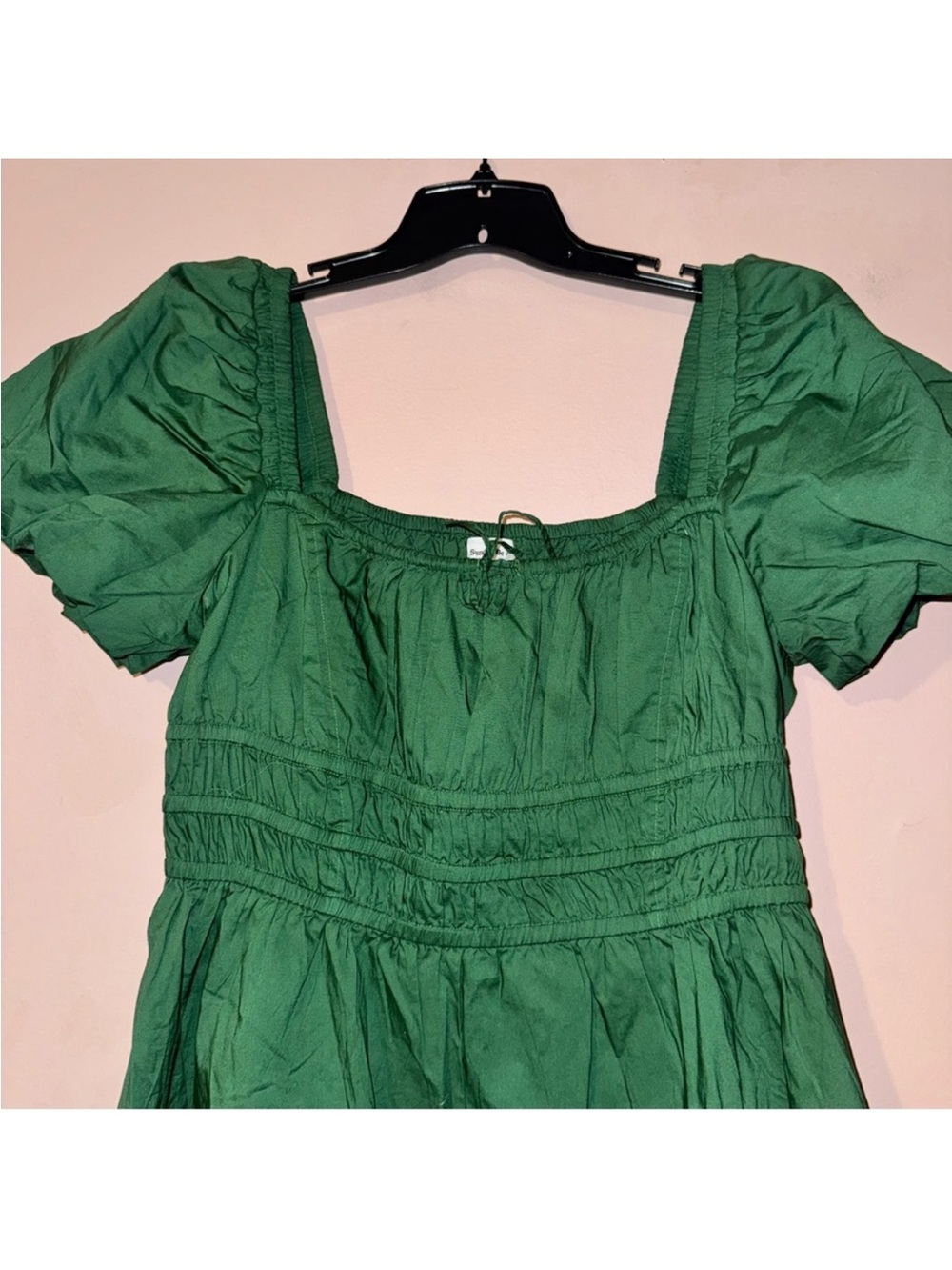 Aritzia Sunday Best Nori Green Martine Poplin Short-sleeve Dress Size XL NWT! - Picture 7 of 13